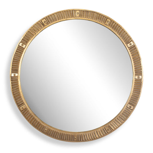 Uttermost Heart Of Gold Round Mirror - Brass,Gold