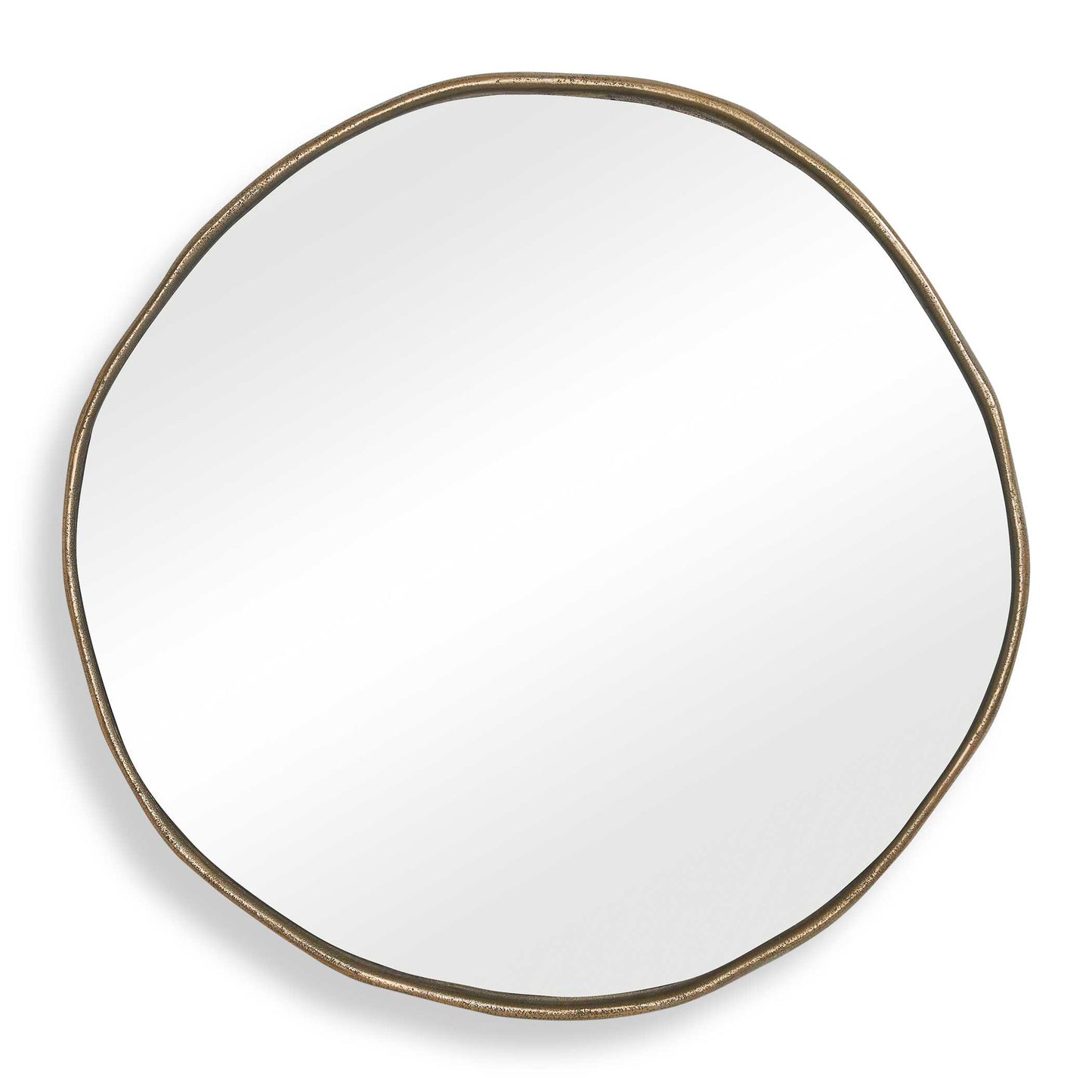 Uttermost Lowen Round Brass Mirror - Brass,Gold