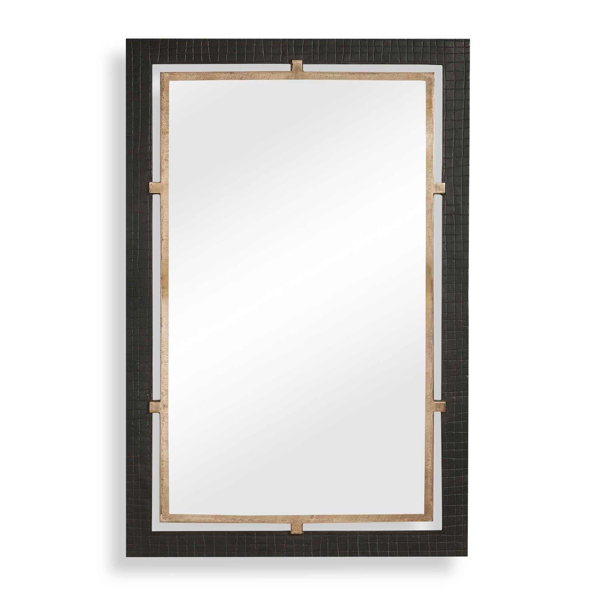 Uttermost Guerra Walnut & Brass Mirror - Brass,Bronze,Gold