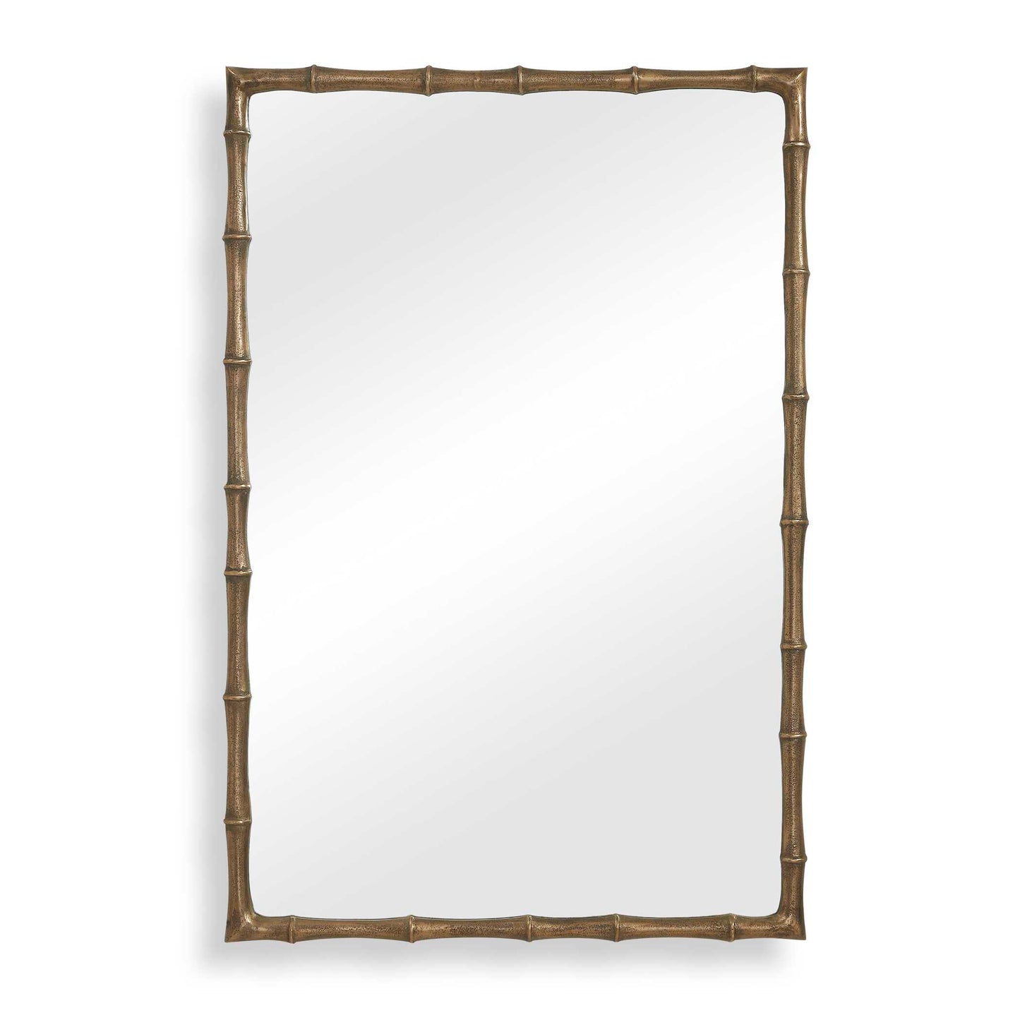 Uttermost Brass Bamboo Rectangle Mirror - Brass,Gold