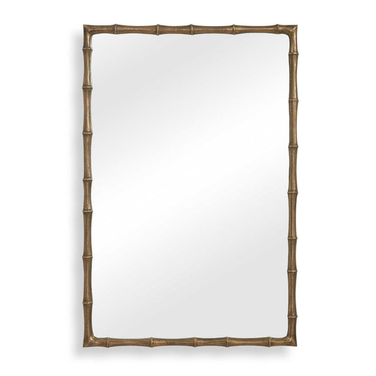 Uttermost Brass Bamboo Rectangle Mirror - Brass,Gold