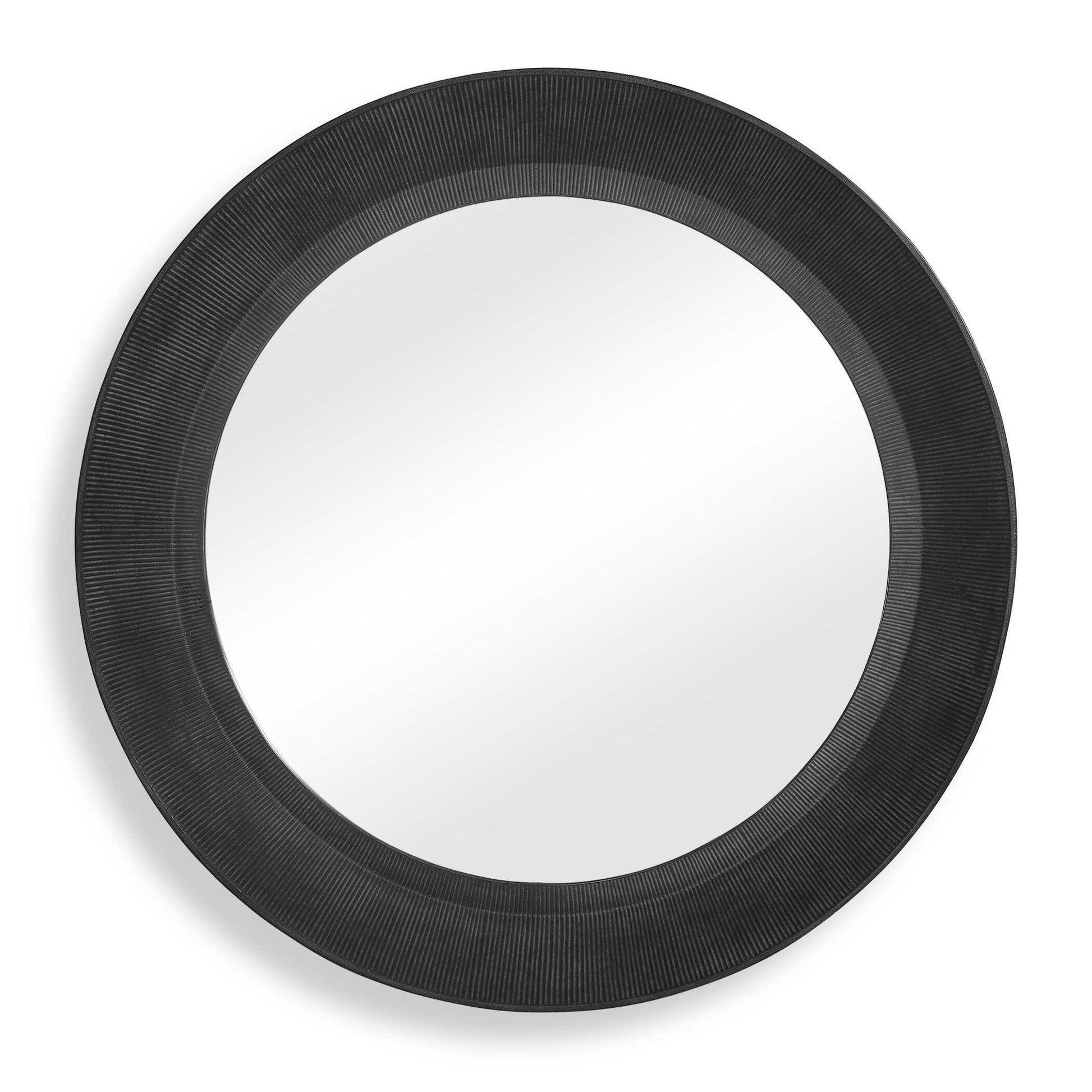Uttermost Montgomery Round Black Mirror - Black