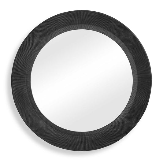 Uttermost Montgomery Round Black Mirror - Black