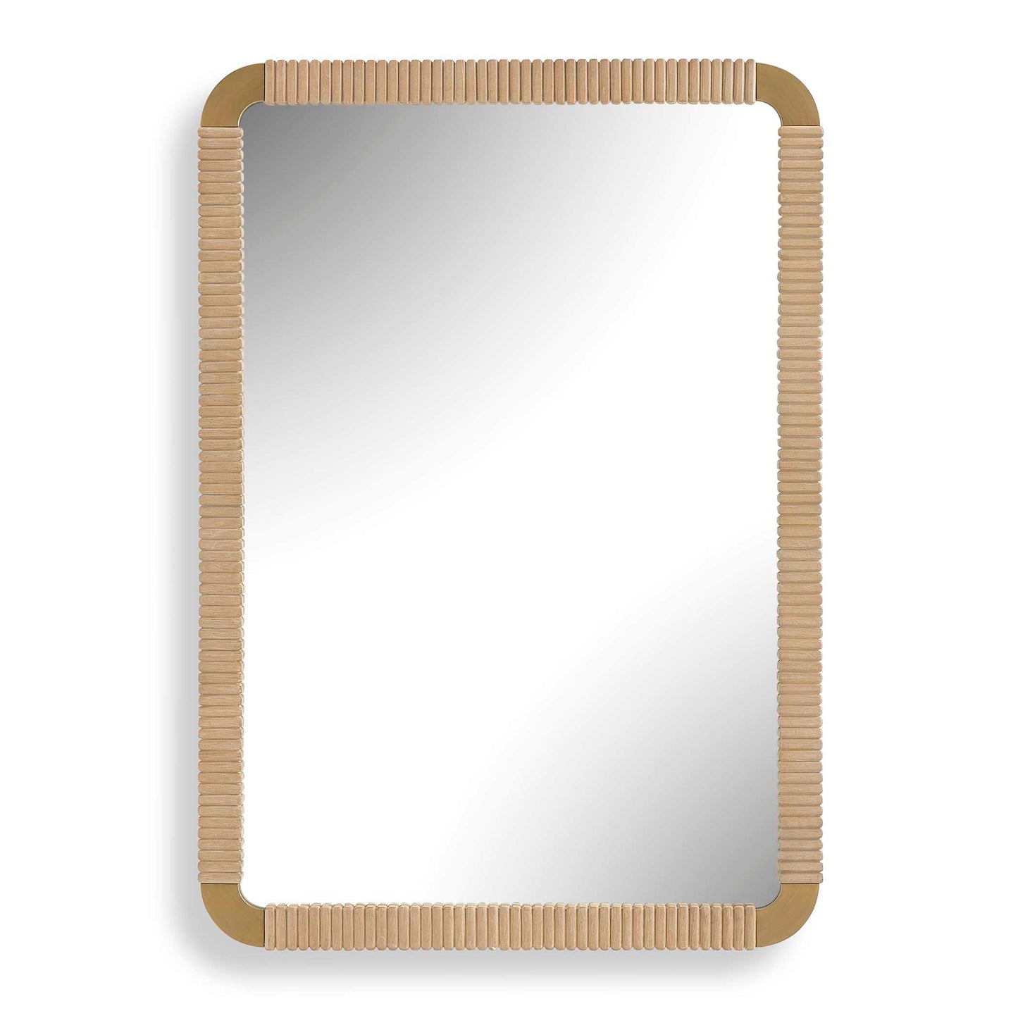 Uttermost Heinrich Wood Mirror - Brass,Gold,Woodtone