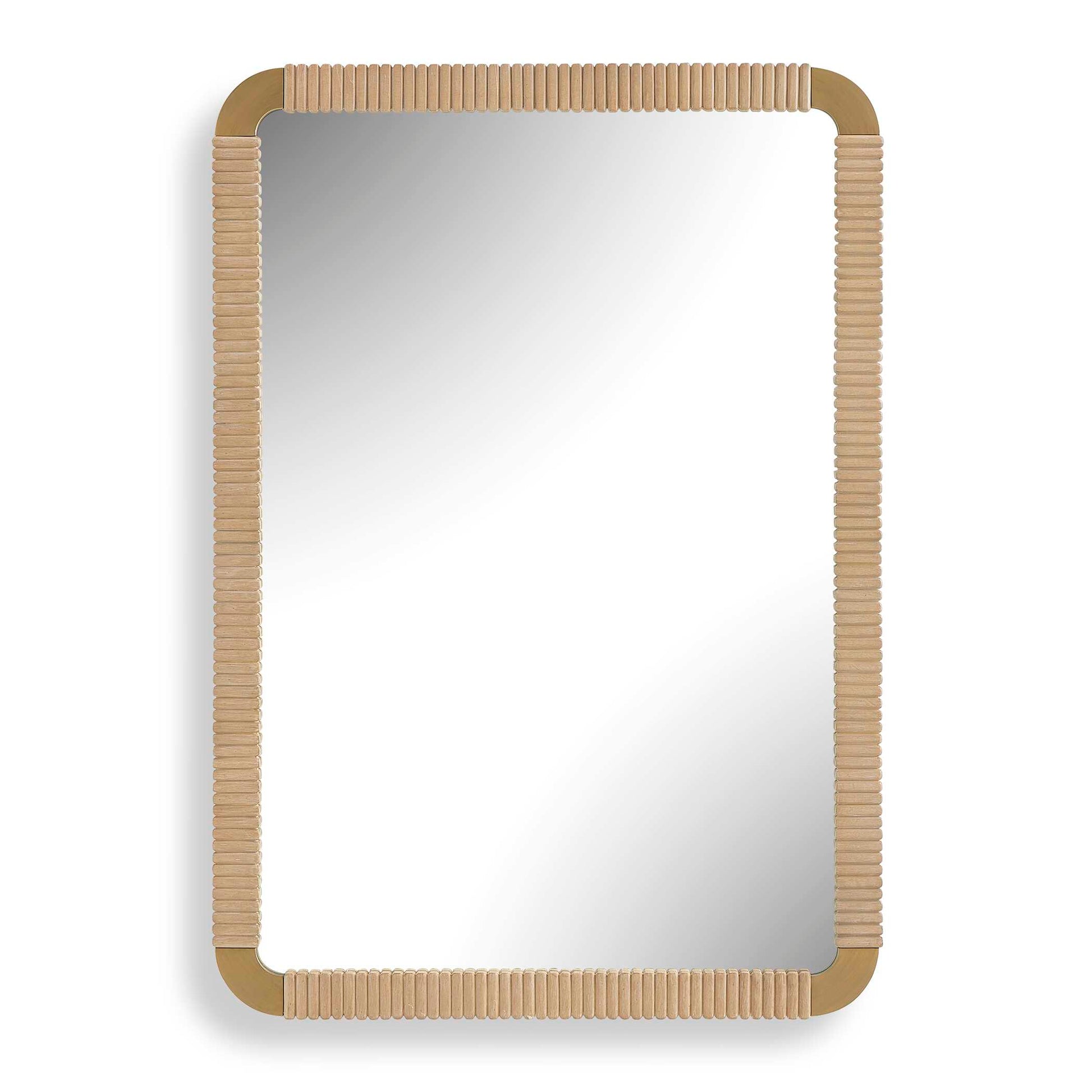 Uttermost Heinrich Wood Mirror - Brass,Gold,Woodtone