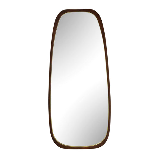 Uttermost Zachari Asymmetrical Tall Mirror - Brass,Gold,Woodtone