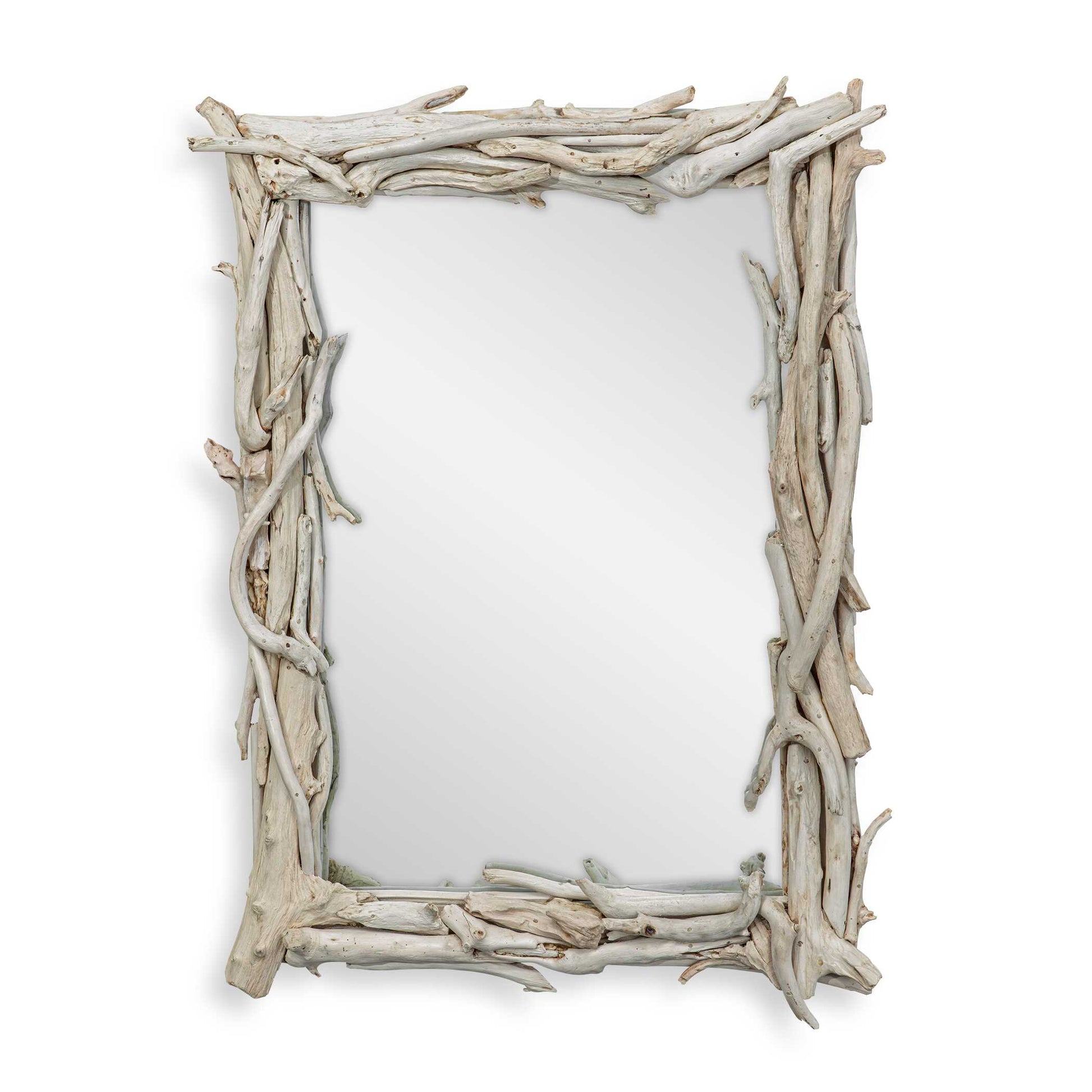 Uttermost Rooted Reflection Bleached Teak Mirror - Woodtone