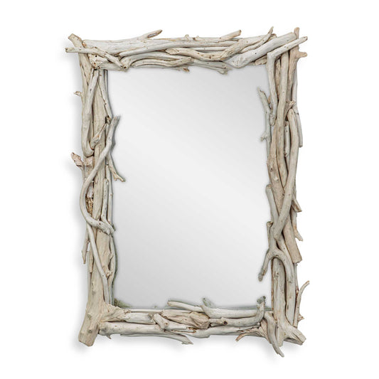 Uttermost Rooted Reflection Bleached Teak Mirror - Woodtone
