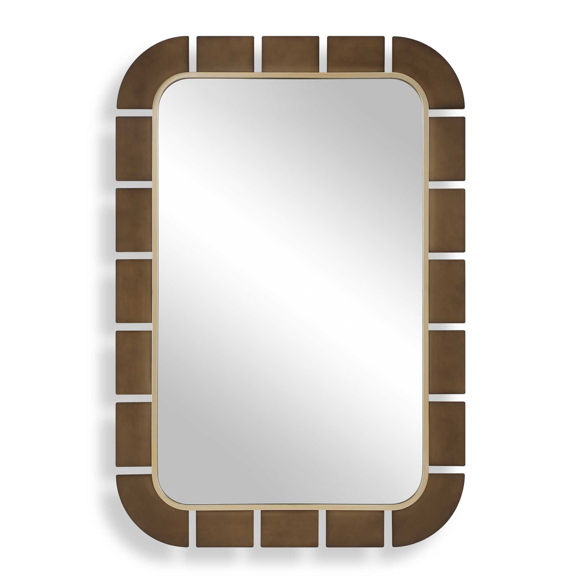 Uttermost Segment Dark Bronze Mirror - Brass,Bronze