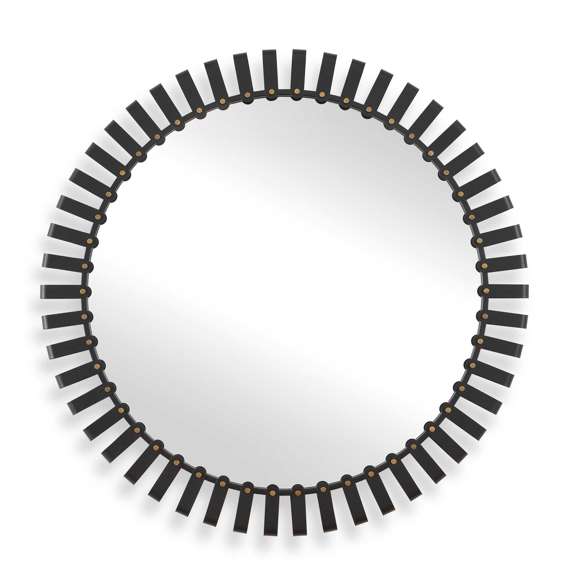 Uttermost Jael Round Iron Bands Mirror - Black