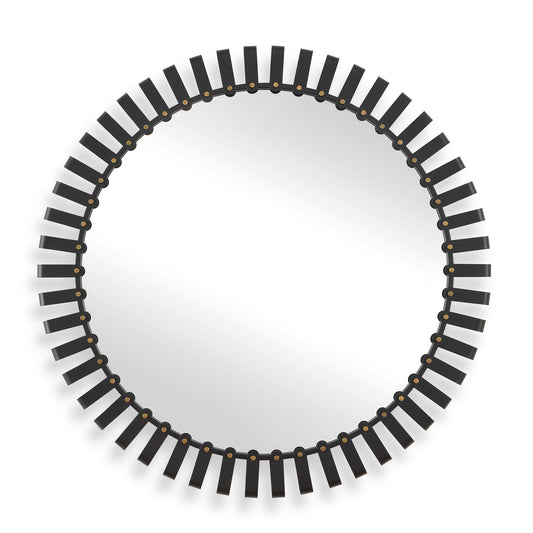 Uttermost Jael Round Iron Bands Mirror - Black