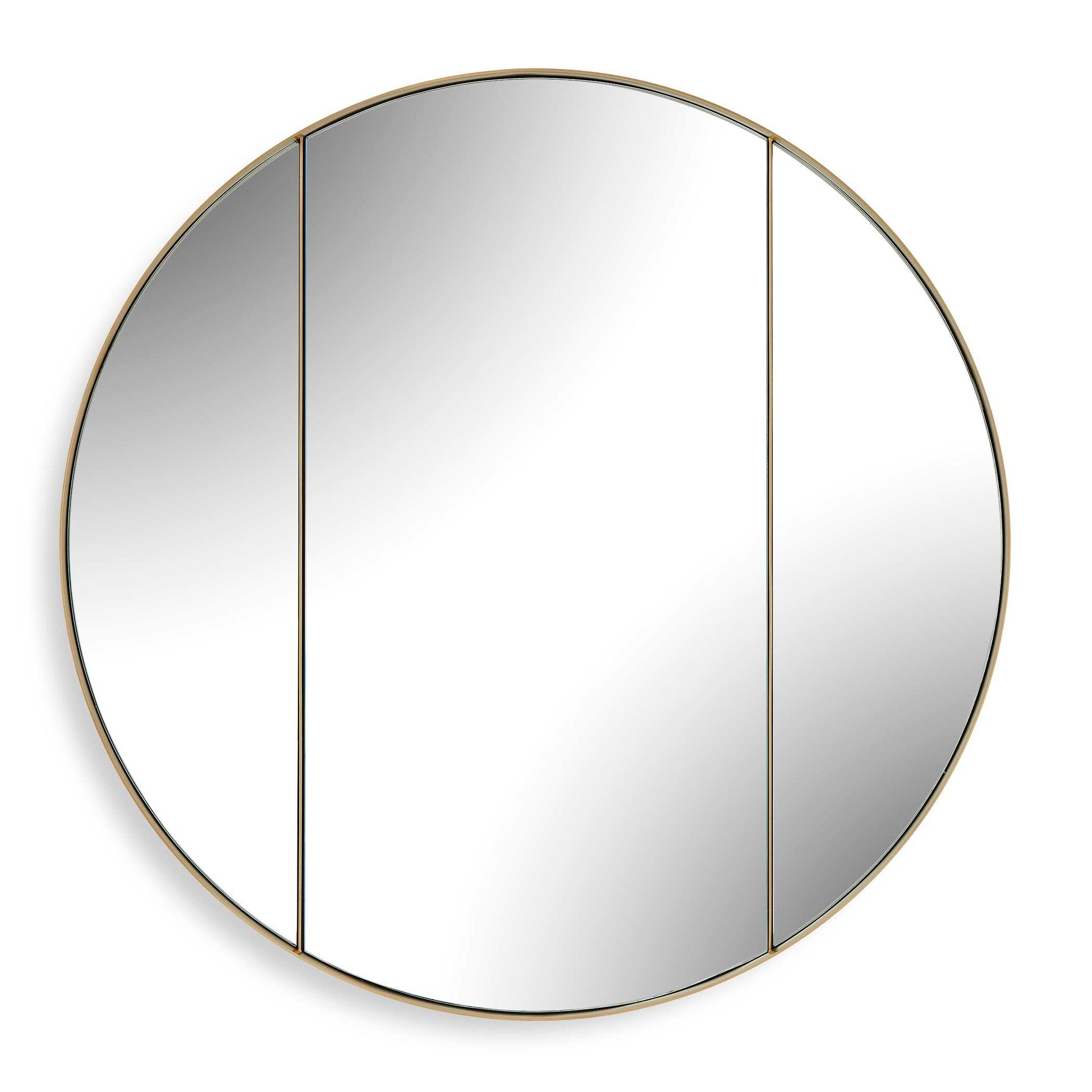 Uttermost Amram Antique Brass Round Mirror - Brass,Gold