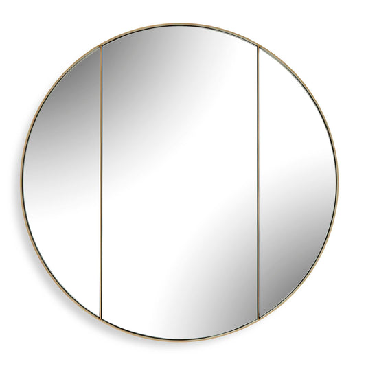 Uttermost Amram Antique Brass Round Mirror - Brass,Gold