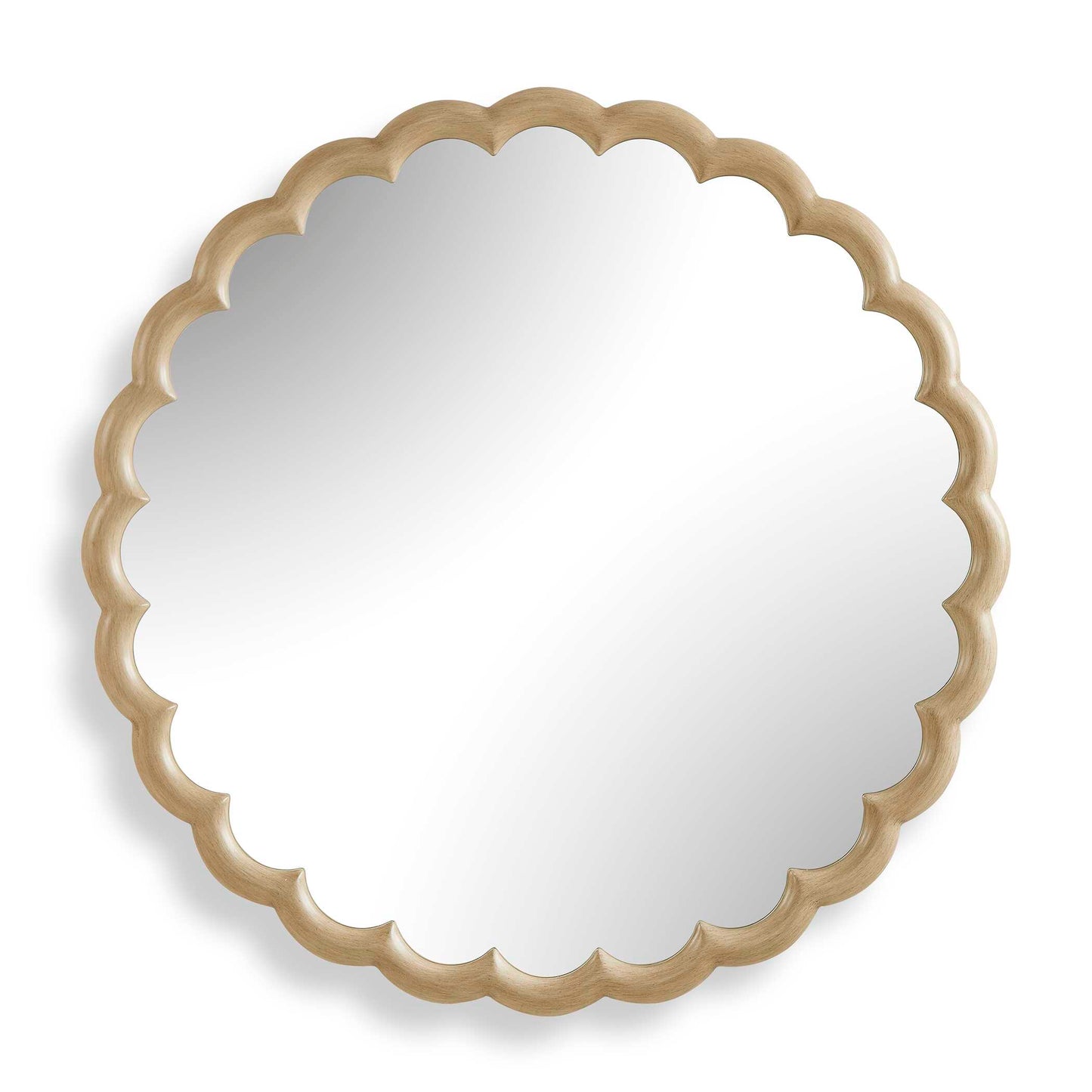 Uttermost Cerrito Burnished Ivory Round Mirror - White,Woodtone