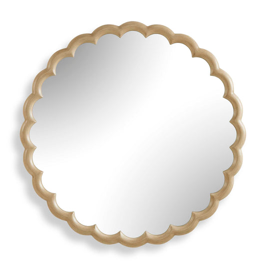 Uttermost Cerrito Burnished Ivory Round Mirror - White,Woodtone