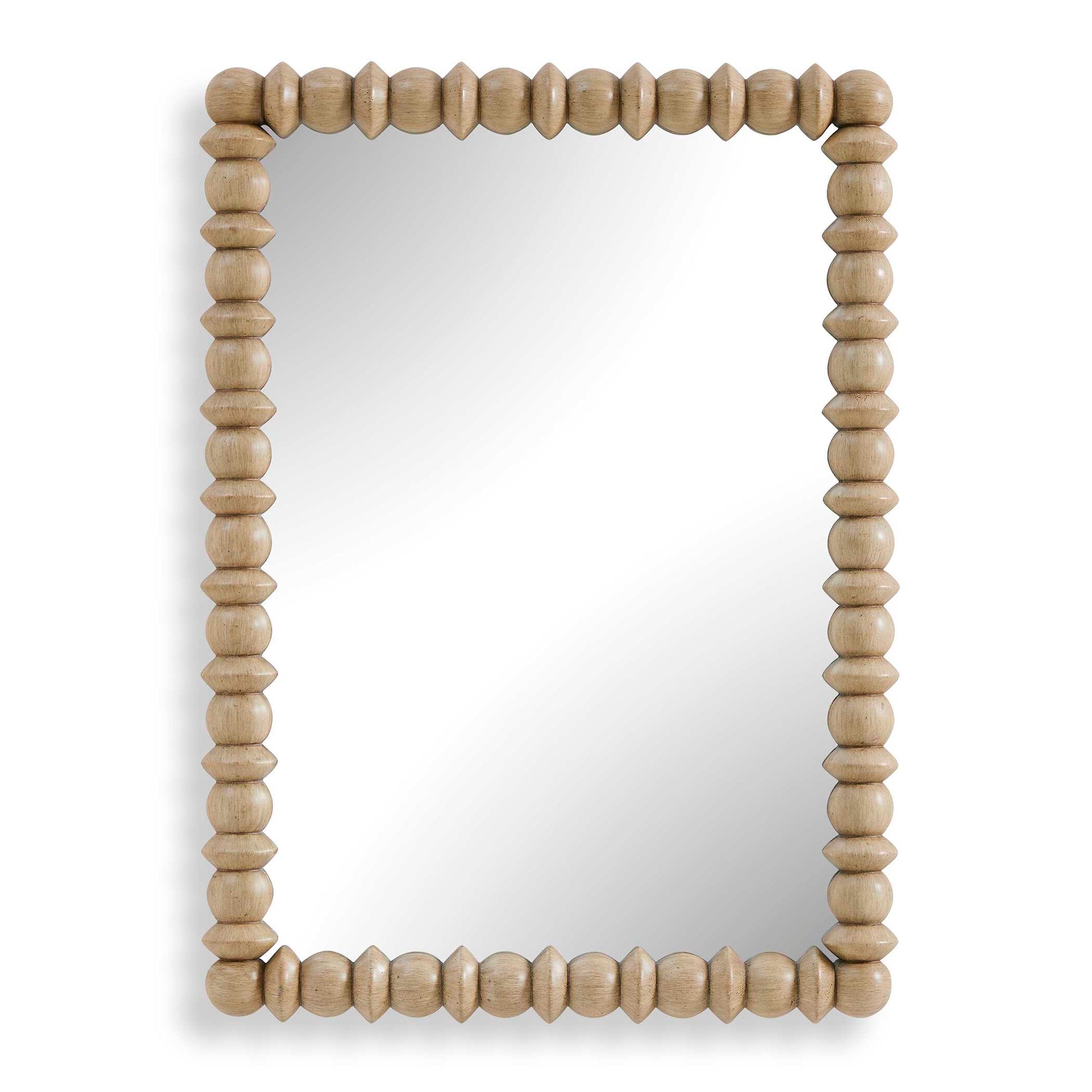 Uttermost Harriet Spindle Mirror - White,Woodtone