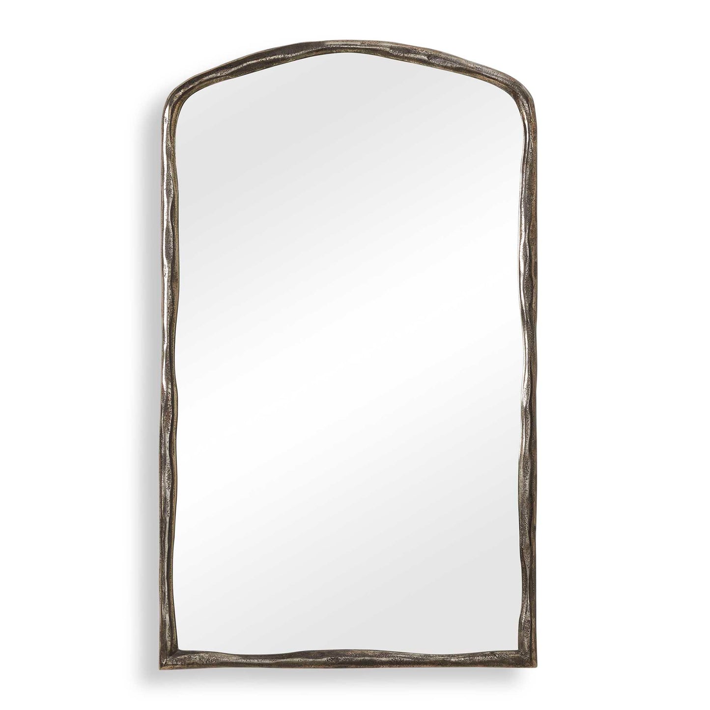 Uttermost Hammered Antique Nickel Arch Mirror - Gold