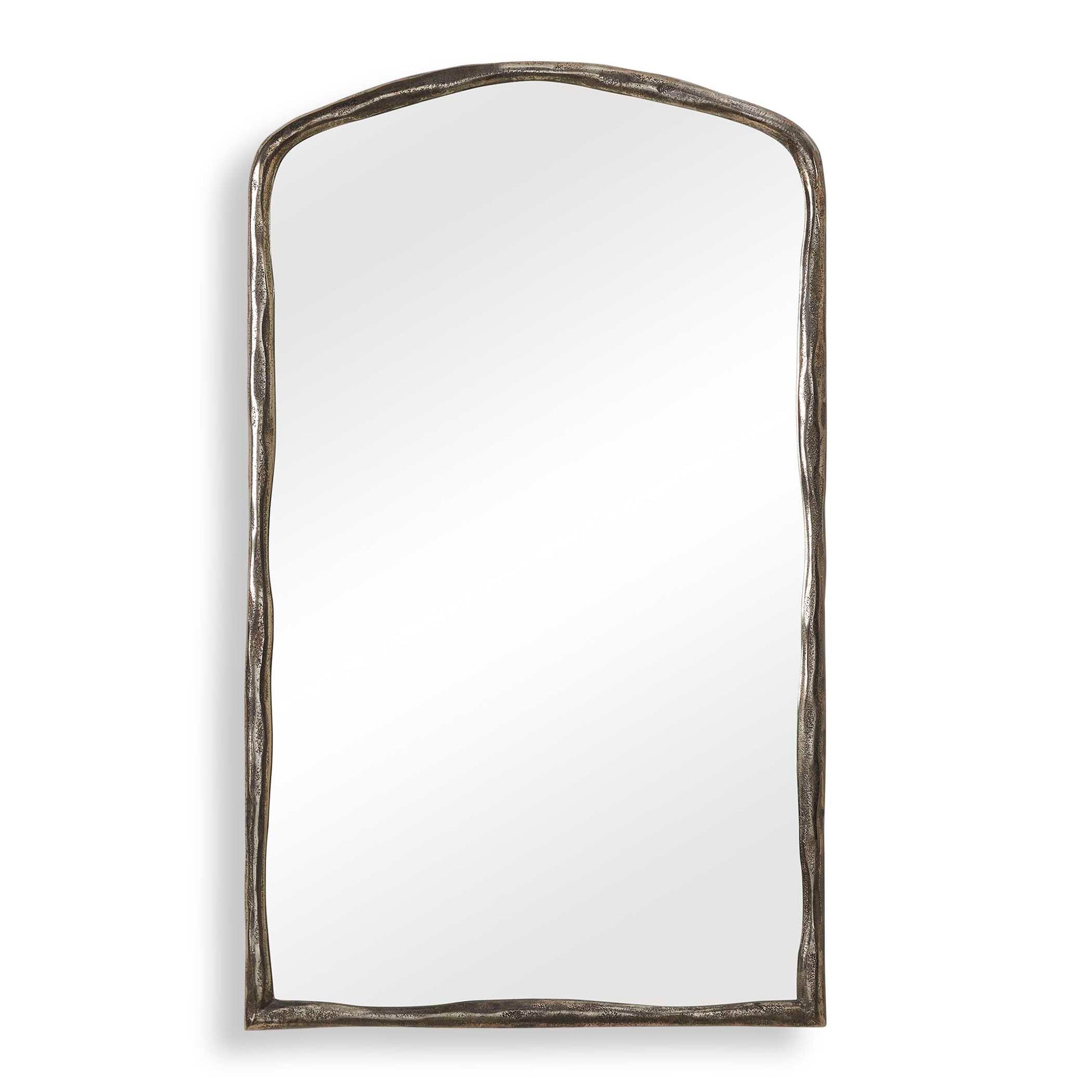 Uttermost Hammered Antique Nickel Arch Mirror - Gold