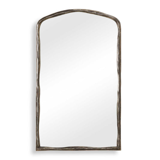 Uttermost Hammered Antique Nickel Arch Mirror - Gold