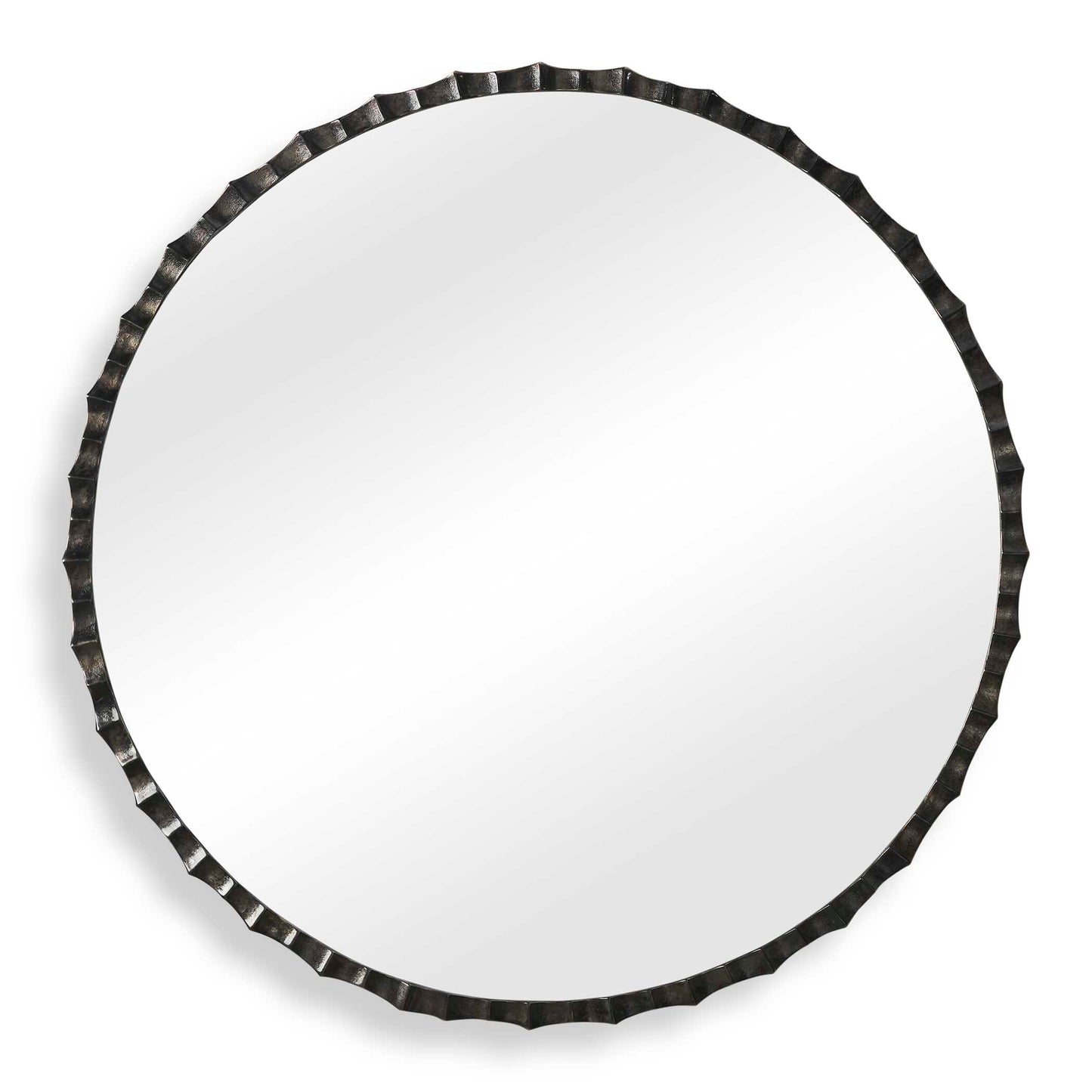 Uttermost Grander Round Mirror - Black,Gray