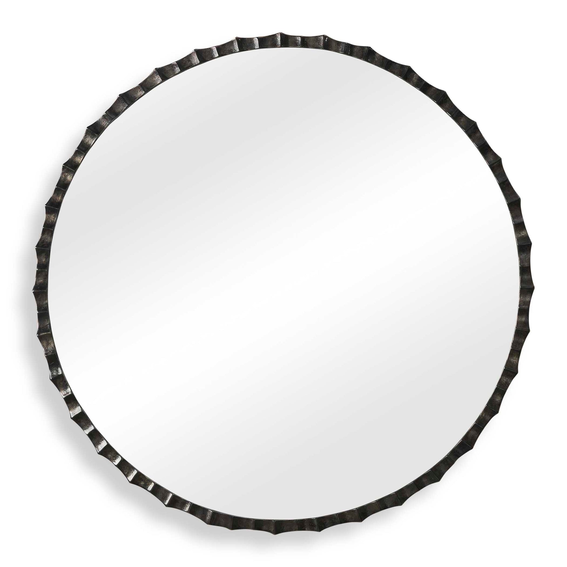 Uttermost Grander Round Mirror - Black,Gray