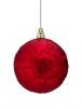 4" Flocked Scroll Ball Orn