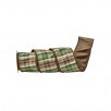4" x 5Y Dupion Plaid/Faux Leather Ribbon