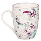 Be Still and Know Abstract Purple Floral Ceramic Coffee Mug - Psalm 46:10
