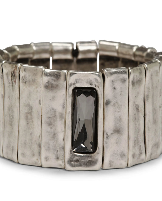 Chanour Handmade Crystal Pewter Bracelet