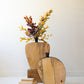 Mango Wood and Metal Vases Set of 2