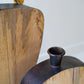 Mango Wood and Metal Vases Set of 2