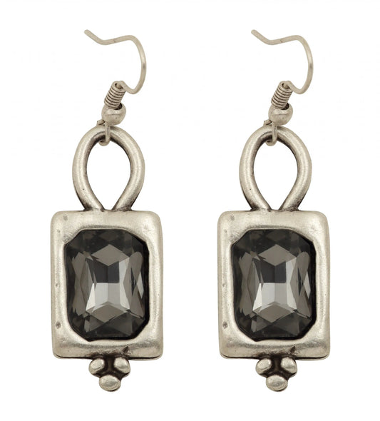 Chanour Handmade Crystal Pewter Earrings