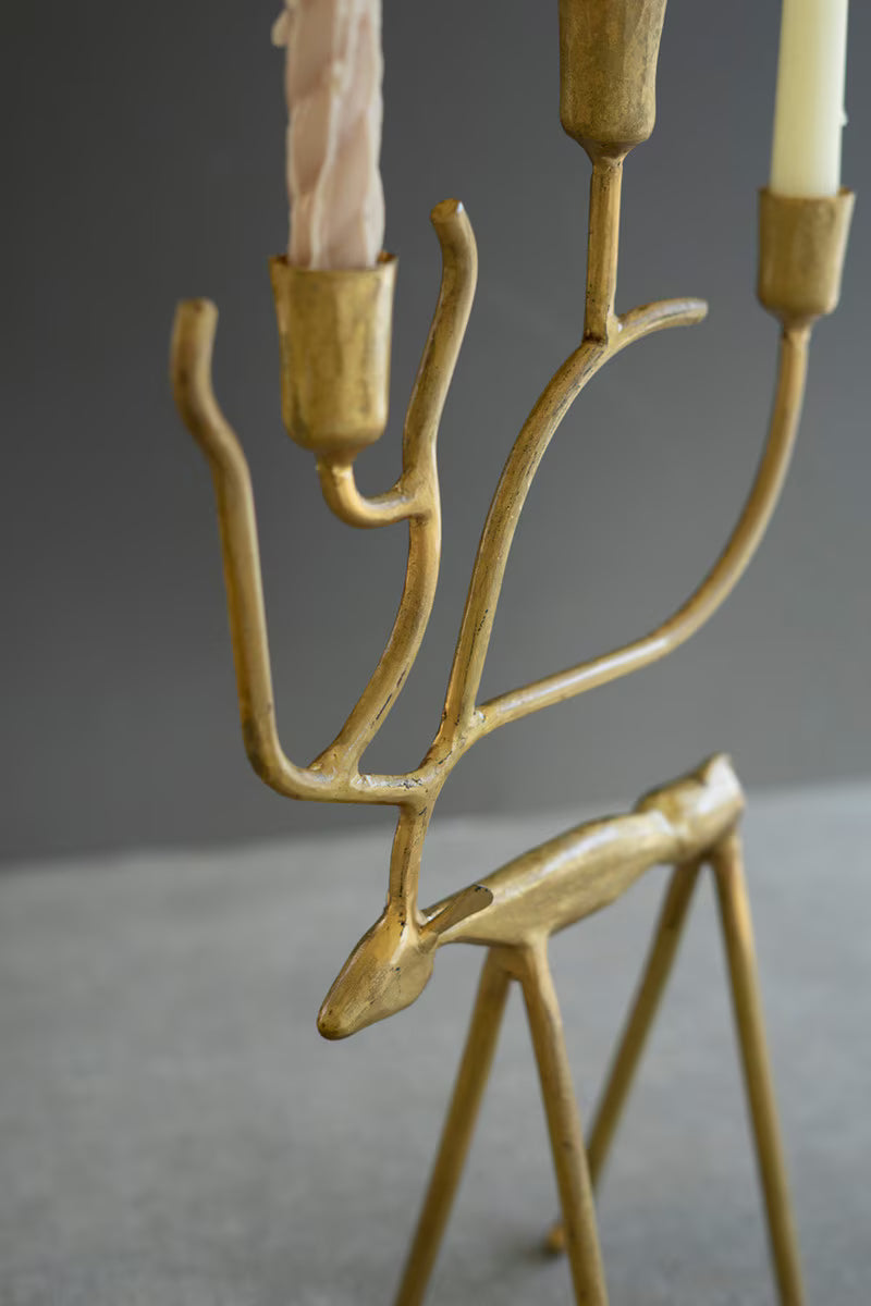 Antique Christmas Deer Set of 2