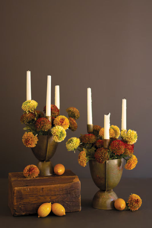 Taper Candelabras with Planters