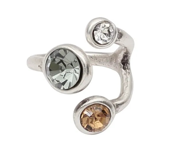 Chanour Handmade Crystal Brass Rings