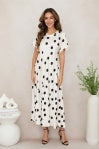 Milio Milano Polkadot Cap Sleeve Dress