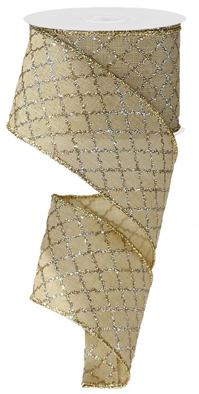 Silver & Gold Glitter Ribbon
