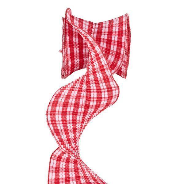 Red & White check Ribbon