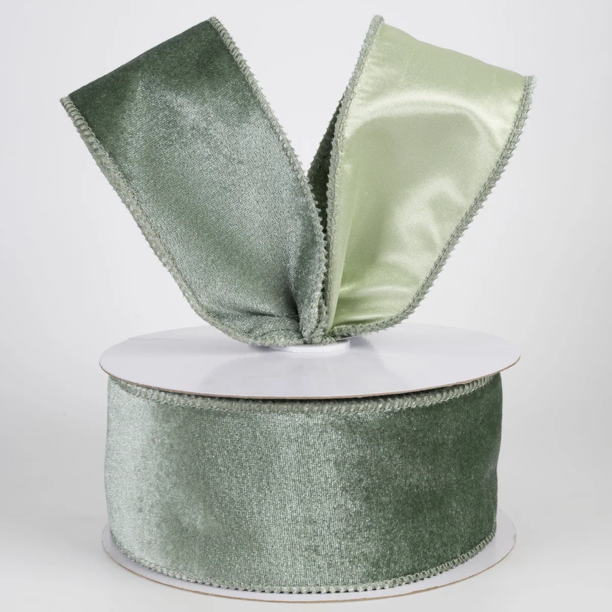 Velvet Satin Sage Ribbon