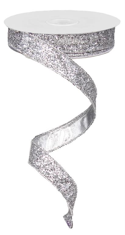 Silber Glitter Ribbon