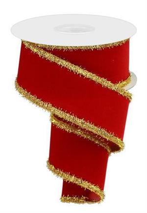 Red Ribbon With Gold Trim | The Love Your Space Place
