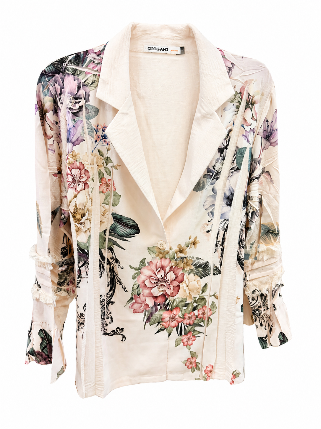 Ruffled Sleeve Blazer