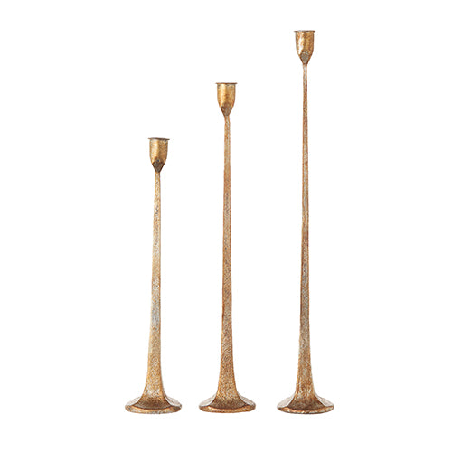 Gold Candle Sticks Set of 3