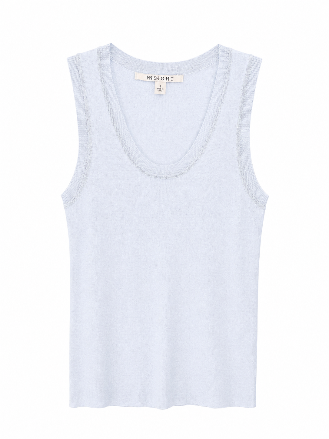 Shimmer Trim Knit Tank