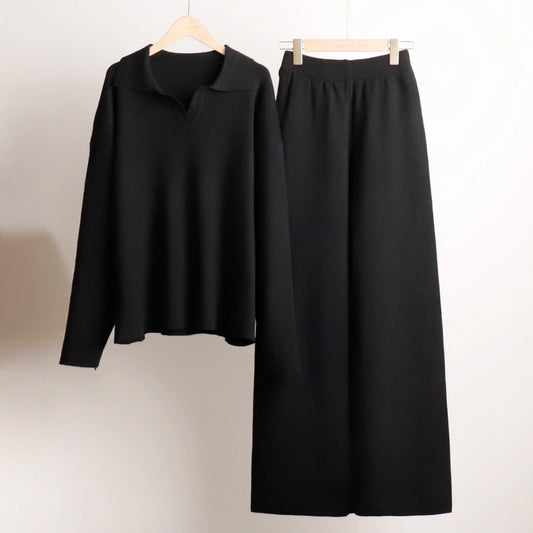 Mapcie Sweater Set - Black - Large
