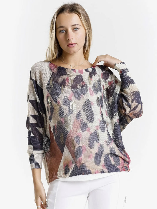 Tina Stephens Leopard Danielle Top - One Size