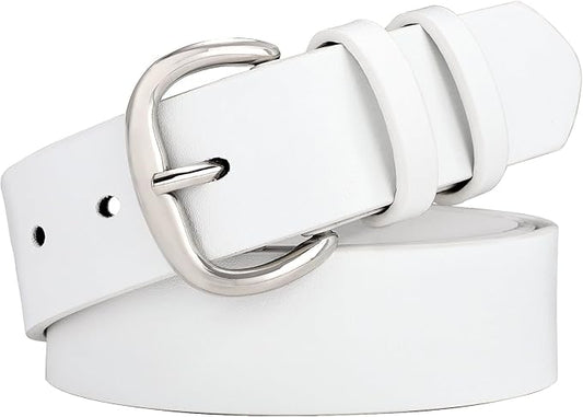 White Leather Belt