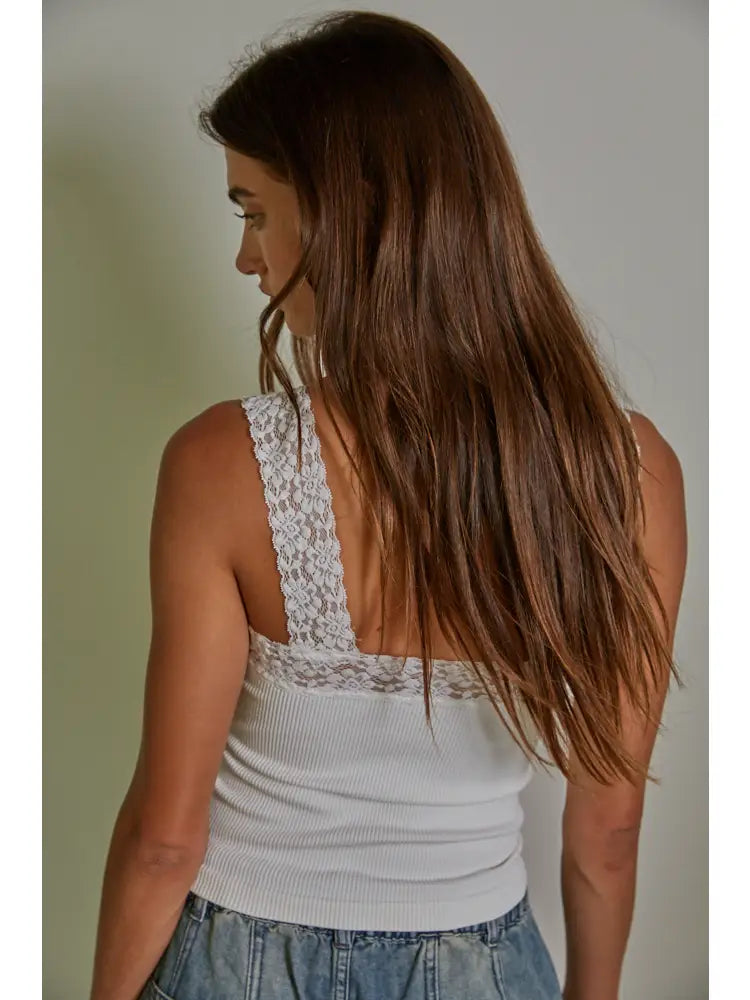 Lace Cami Ribbed Seamless