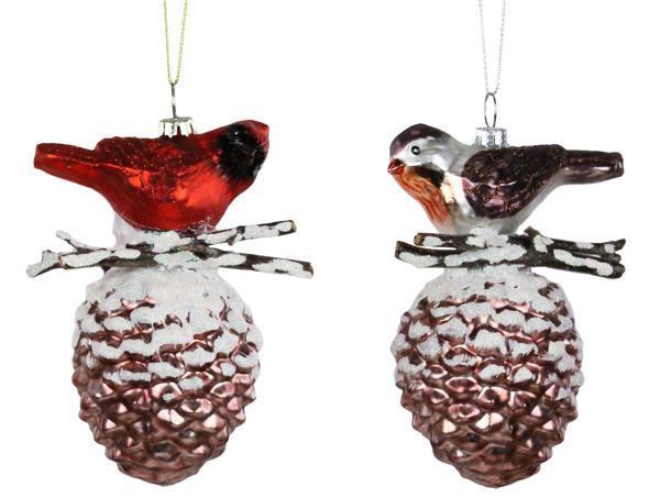 Glass Bird Ornaments