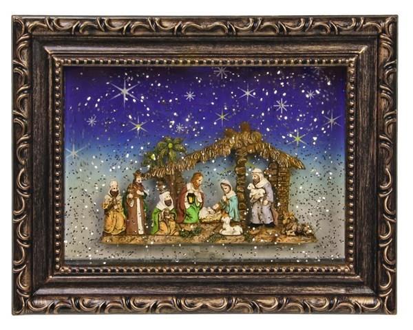 9.5"L NATIVITY WATER PHOTO FRAME